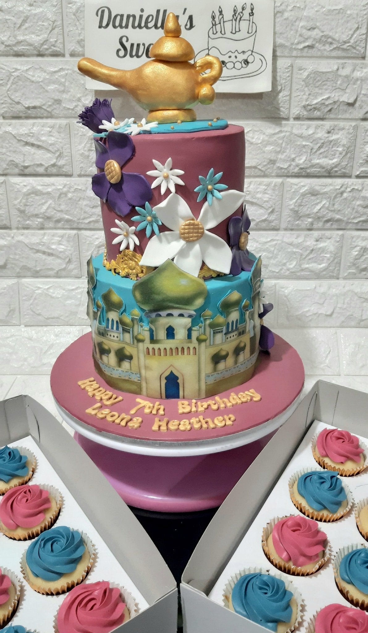 Aladdin Birthday Cake with Fondant Sugar Figurines