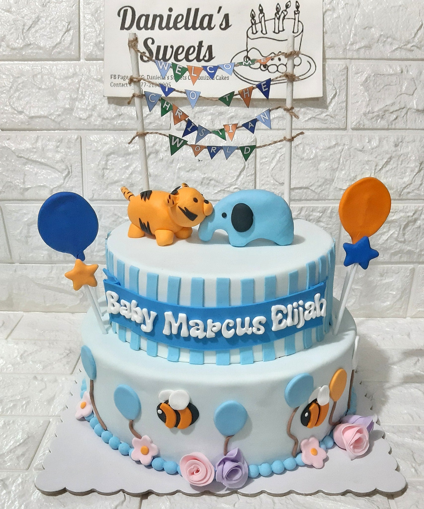 Made this gorgeous 2 tier butterfly 🦋 cake for Baby D's Welcoming Party  (Aqiqa). Love the simplicity of this cake 🥰 Thank for Saleha…
